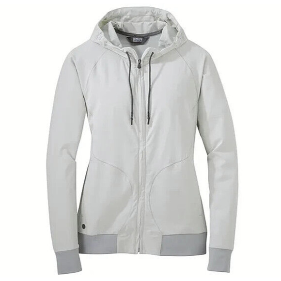 Outdoor Research OR Ferrosi Crosstown Hoody Zip Jacket Grey Alloy Women's Large - Picture 2 of 16